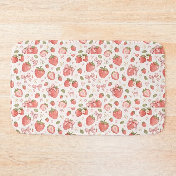 Item preview, Cute Strawberry Pattern | Pastel Cottagecore Coquette Aesthetic | Kawaii Fruit Design designed and sold by flowerpower999.