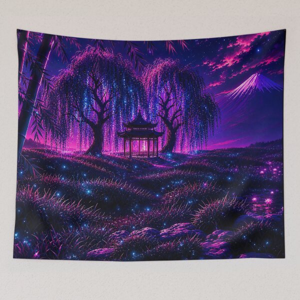 Item preview, Series The Glow of the Pagoda Part 3 Quiet Road Forward.(Cyberpunk Remaster) designed and sold by MaxDreamsArt.