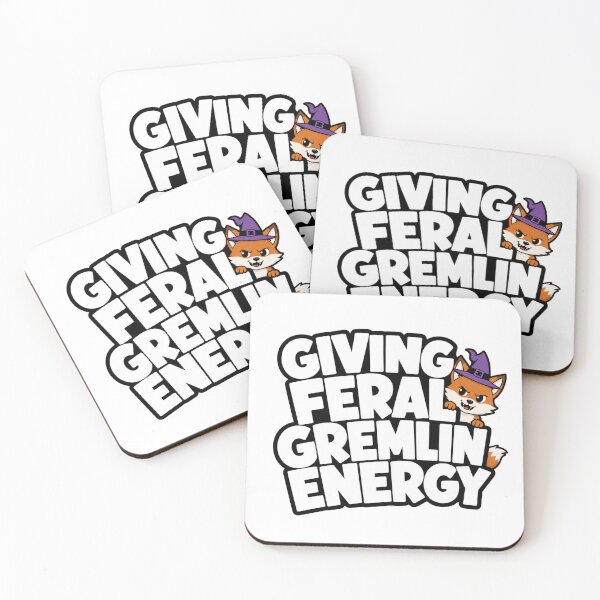 Item preview, Funny Fox Gremlin Sticker | Giving Feral Gremlin Energy | Meme Gift designed and sold by Moonveil_Studio.
