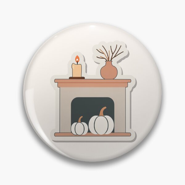 Item preview, Cozy Pumpkin Fireplace Mantel designed and sold by TrendMorphic.