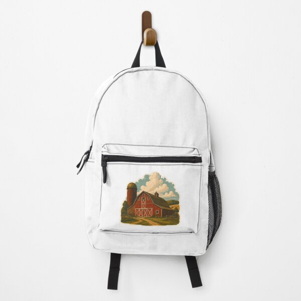 Item preview, Red Barn Farm Watercolor designed and sold by ChemicalXShop.