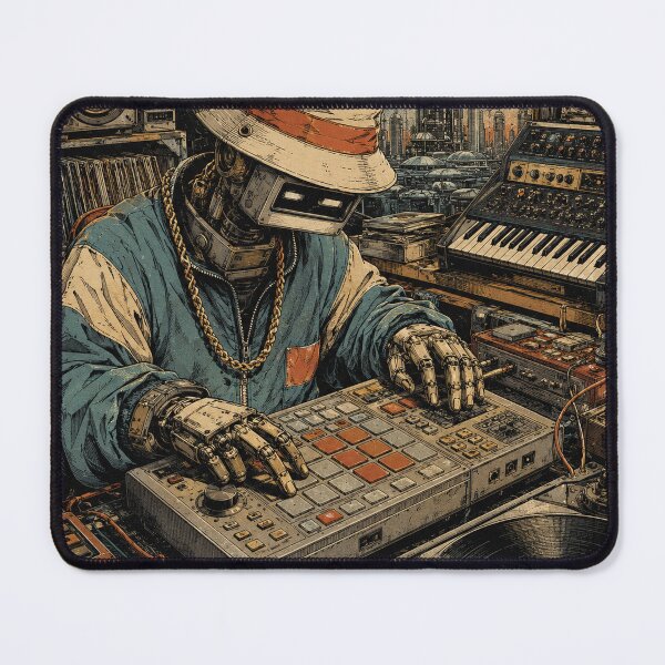 Item preview, Robot Beatmaker - AfterHrsCo - Late Night Creator Streetwear Design designed and sold by AfterHrsCo.