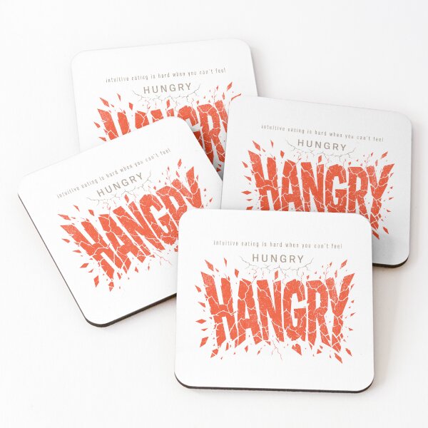 Artikelvorschau, Intuitives Essen ist schwierig, wenn man keinen Hunger verspürt (Hangry-Typografie-Design) entworfen und verkauft von lenalenspod.