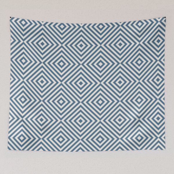 Item preview, Blue And Cream Chevron Burst Pattern designed and sold by pattern-archive.