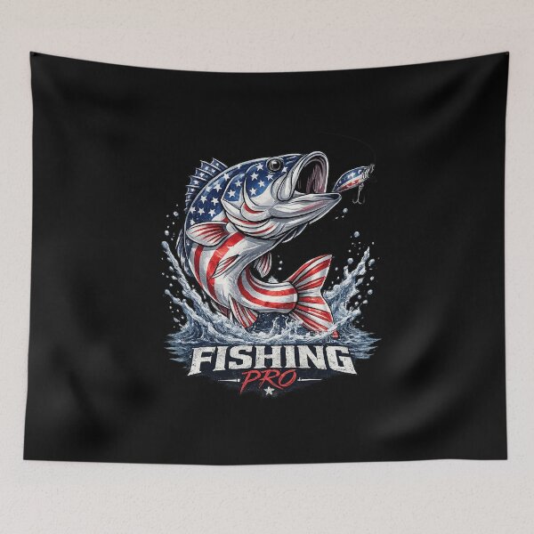 Item preview, Bass Fish USA Flag Fishing 4th of July Patriot designed and sold by OlakunleOloroz.