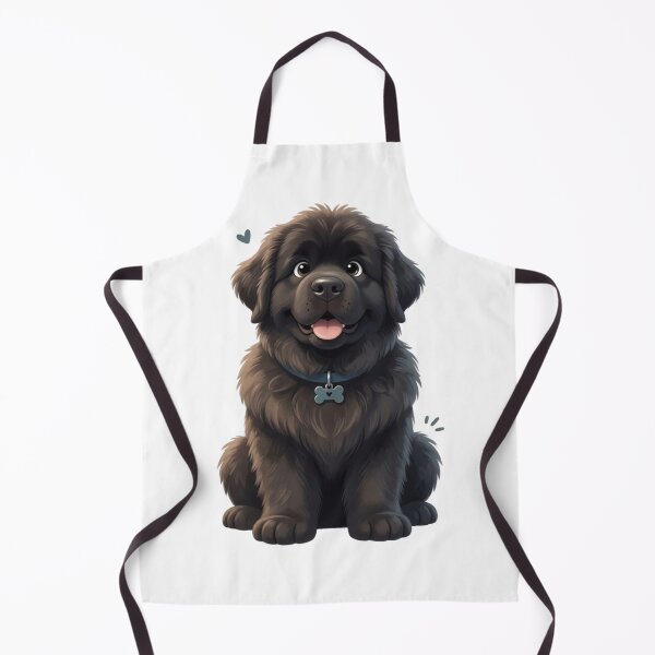 Item preview, Cute Fluffy Newfoundland Puppy Dog Cartoon Illustration designed and sold by Inky Accessories.