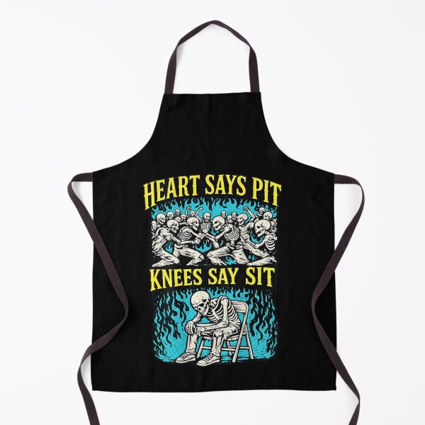 Item preview, Heart Says Pit Knees Say Sit Funny Pitmaster Barbecue designed and sold by Phil Ben.