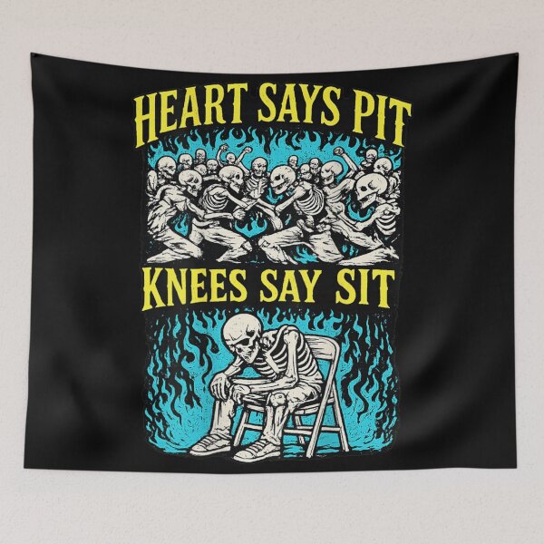 Item preview, Heart Says Pit Knees Say Sit Funny Pitmaster Barbecue designed and sold by Phil Ben.