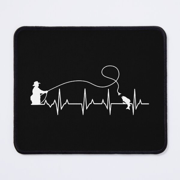 Item preview, Fishing Heartbeat EKG Pulse Silhouette designed and sold by Dmo3HarkoArt.