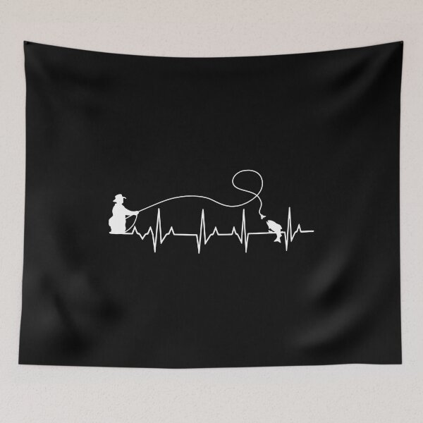 Item preview, Fishing Heartbeat EKG Pulse Silhouette designed and sold by Dmo3HarkoArt.