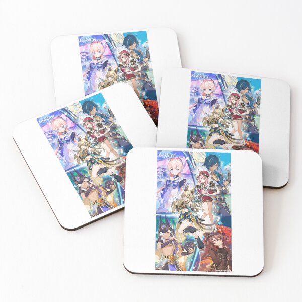 Item preview, Cyno, Kokomi, Kirara, Charlotte, Kaeya and Hu Tao designed and sold by Lauwuuh.