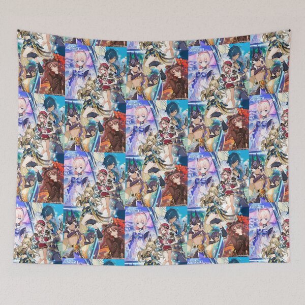 Item preview, Cyno, Kokomi, Kirara, Charlotte, Kaeya and Hu Tao designed and sold by Lauwuuh.