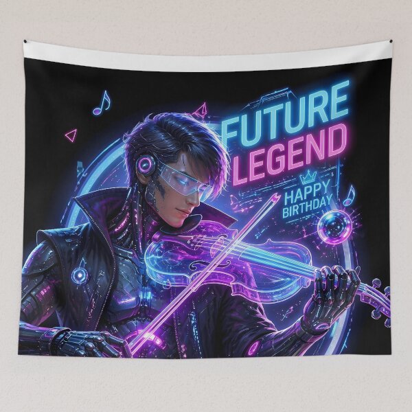 Item preview, Future Violin Legend – Cyberpunk Violin designed and sold by Art-Arcade6.