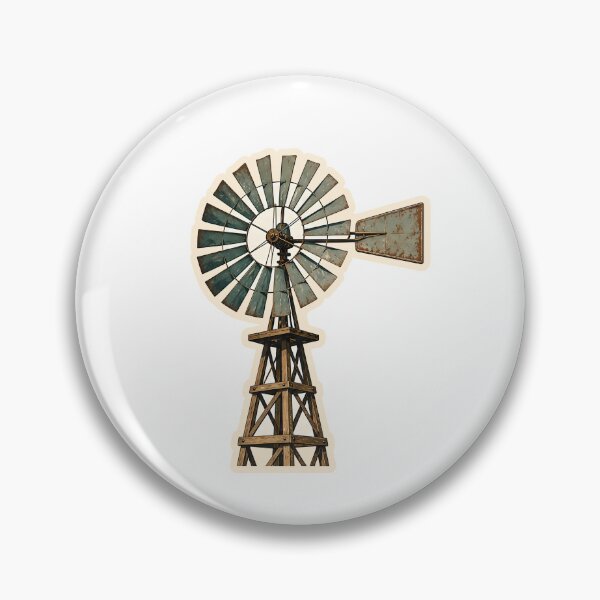 Item preview, Kansas Windmill Watercolor designed and sold by ChemicalXShop.