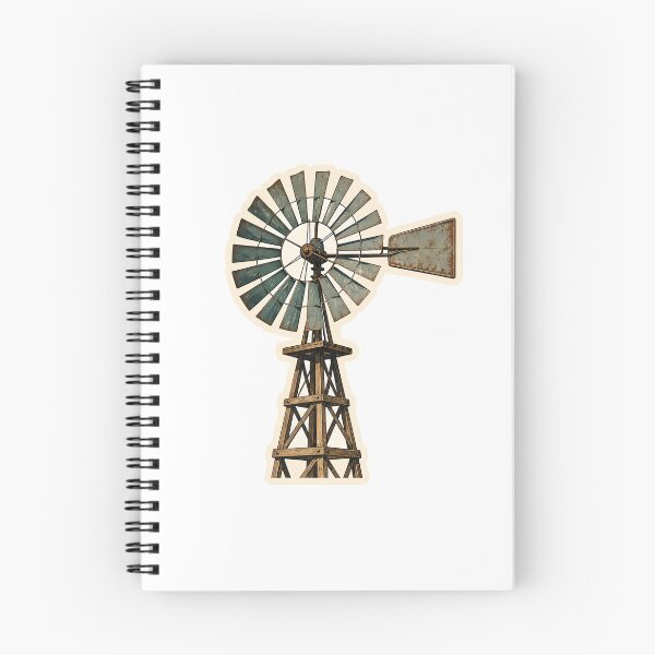 Item preview, Kansas Windmill Watercolor designed and sold by ChemicalXShop.