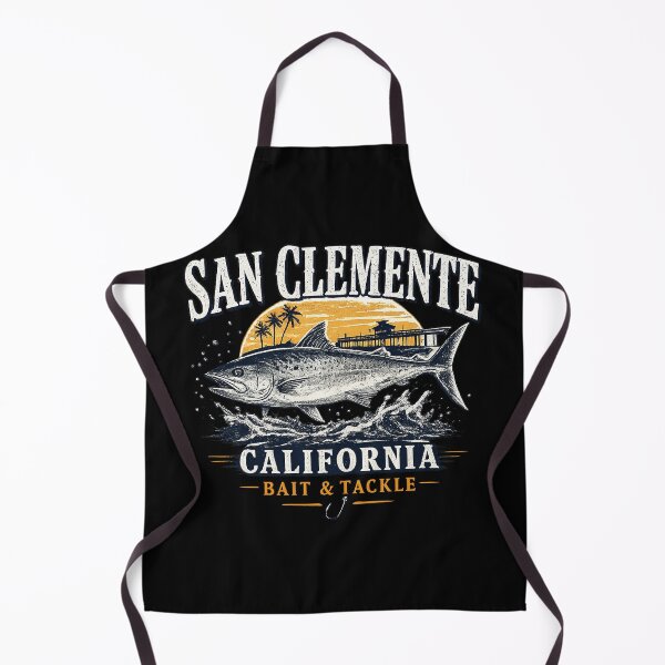 Item preview, San Clemente California Shark White Art Vintage Fishing designed and sold by OlakunleOloroz.