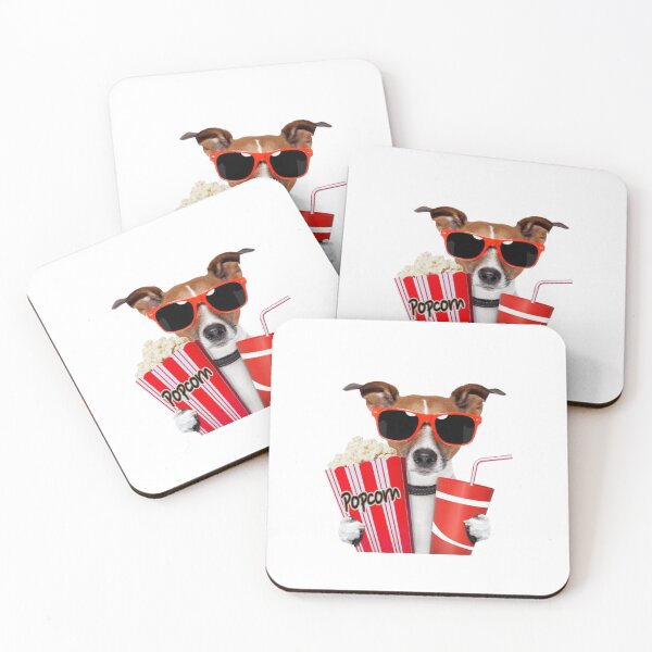 Item preview, Funny Jack Russell Dog Eating Popcorn in Cinema designed and sold by Koussgh.