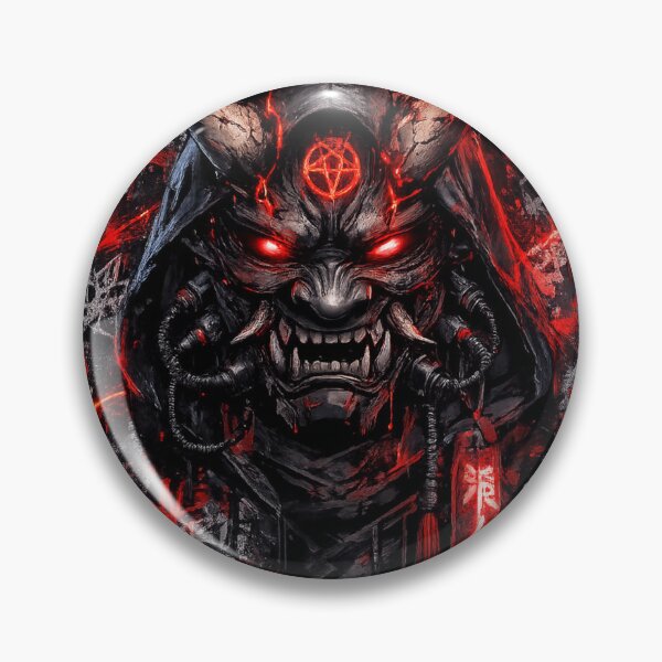 Item preview, Shadow Oni Mask | Dark Anime Streetwear | Gothic Japanese Demon | Red & Black Graffiti Aesthetic designed and sold by Diwakar-Designs.