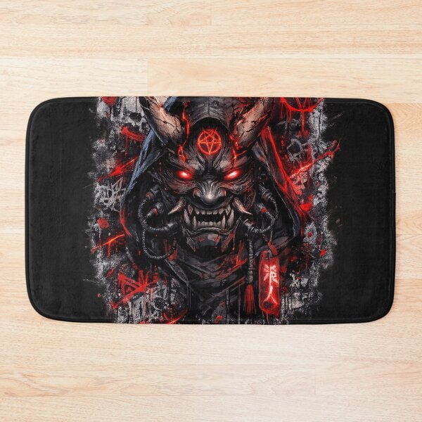 Item preview, Shadow Oni Mask | Dark Anime Streetwear | Gothic Japanese Demon | Red & Black Graffiti Aesthetic designed and sold by Diwakar-Designs.