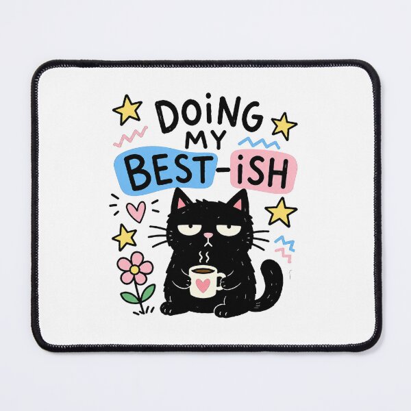Item preview, Doing My Best-ish Black Cat designed and sold by Lobory.