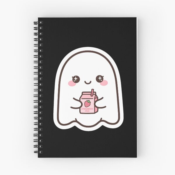 Item preview, cute strawberry milk ghost designed and sold by MMateka.