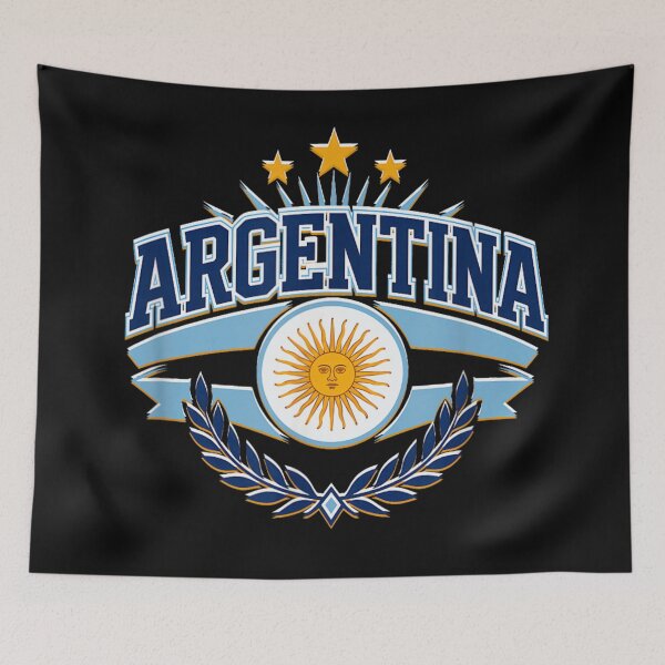 Item preview, Argentina National Pride Classic Football Supporter Emblem designed and sold by Chaya Reid.