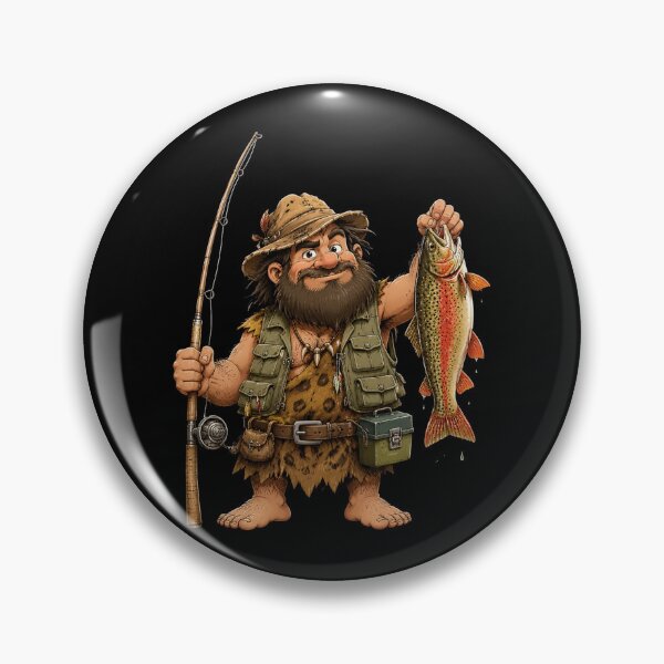 Item preview, Trout Fish Fishing Dwarf Angler designed and sold by OlakunleOloroz.