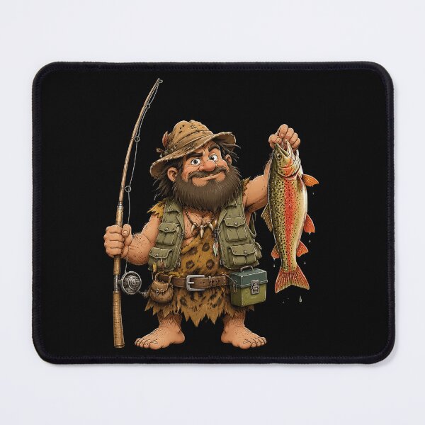 Item preview, Trout Fish Fishing Dwarf Angler designed and sold by OlakunleOloroz.