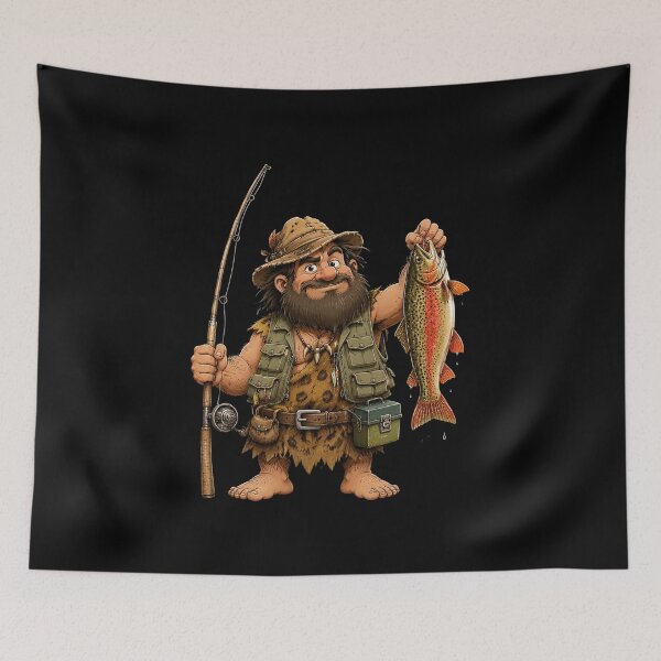 Item preview, Trout Fish Fishing Dwarf Angler designed and sold by OlakunleOloroz.