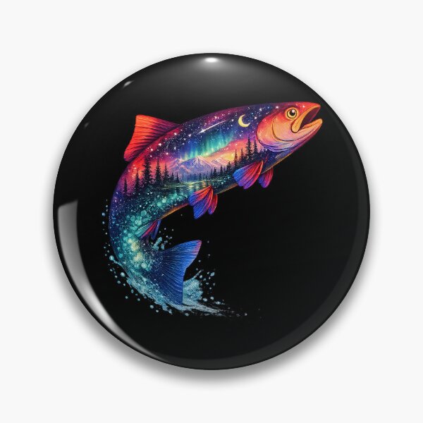 Item preview, Trout Fish Forest Wildlife Nature Outdoor Fishing designed and sold by OlakunleOloroz.