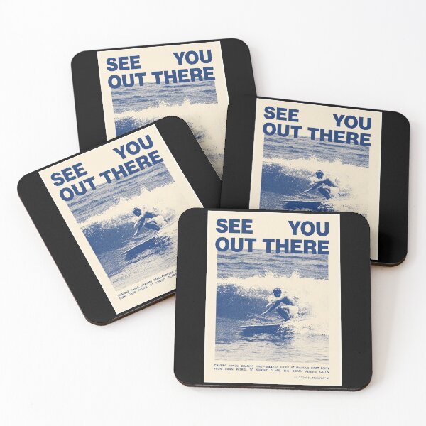 Item preview, Vintage Malibu Surf Poster "See You Out There" Retro Surfing Wall Art Ocean Wave Print designed and sold by MorningJoco.