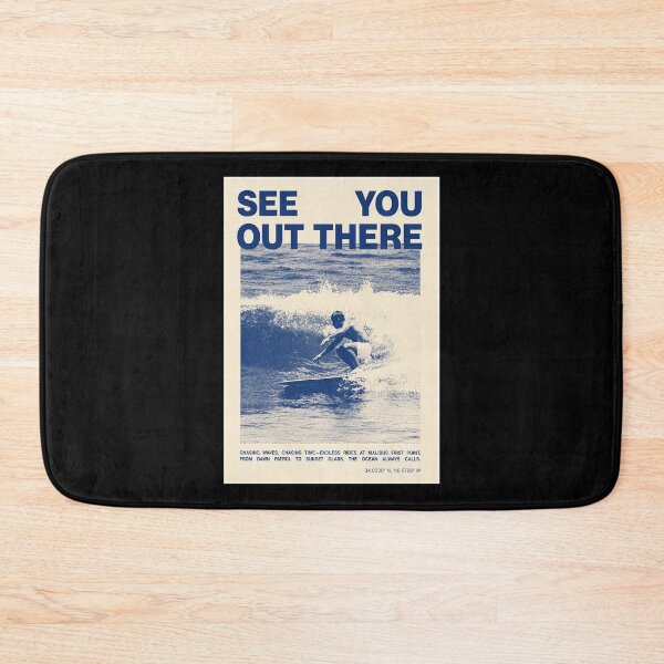 Item preview, Vintage Malibu Surf Poster "See You Out There" Retro Surfing Wall Art Ocean Wave Print designed and sold by MorningJoco.