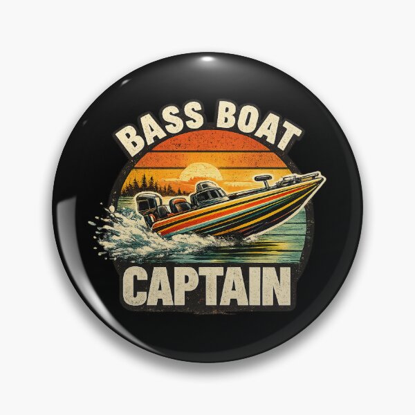 Item preview, Vintage Bass Motor Boat Captain Retro Fishing Lake Life designed and sold by OlakunleOloroz.
