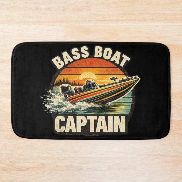 Item preview, Vintage Bass Motor Boat Captain Retro Fishing Lake Life designed and sold by OlakunleOloroz.