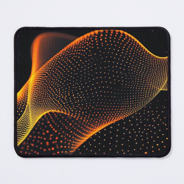 Item preview, Futuristic Orange Particle Wave - Sci-Fi Digital Cyberpunk Grid designed and sold by LYAN-STORE.