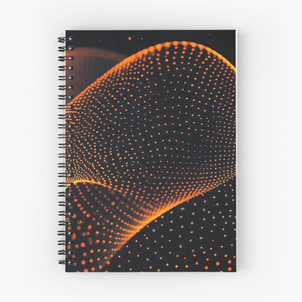 Item preview, Futuristic Orange Particle Wave - Sci-Fi Digital Cyberpunk Grid designed and sold by LYAN-STORE.