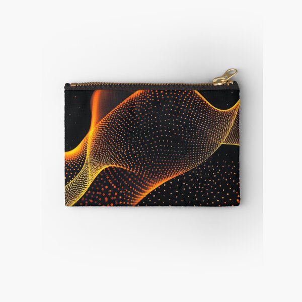 Item preview, Futuristic Orange Particle Wave - Sci-Fi Digital Cyberpunk Grid designed and sold by LYAN-STORE.
