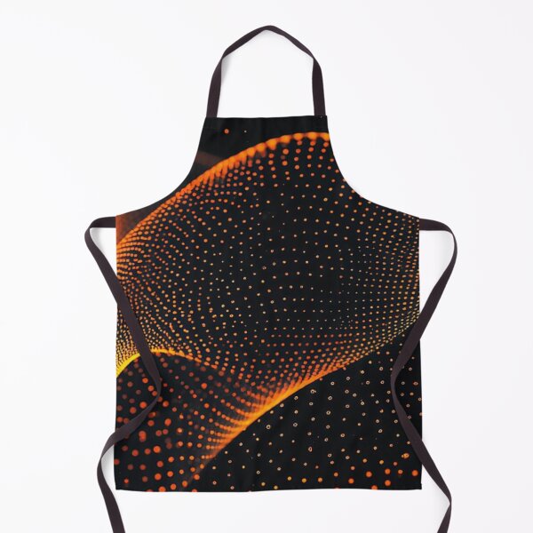 Item preview, Futuristic Orange Particle Wave - Sci-Fi Digital Cyberpunk Grid designed and sold by LYAN-STORE.