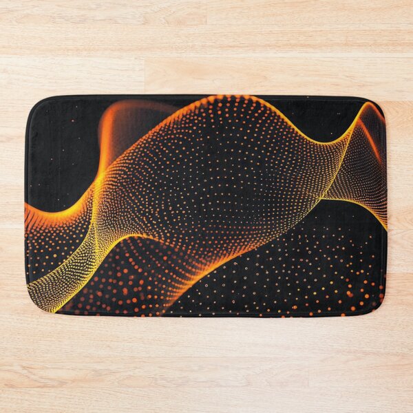 Item preview, Futuristic Orange Particle Wave - Sci-Fi Digital Cyberpunk Grid designed and sold by LYAN-STORE.