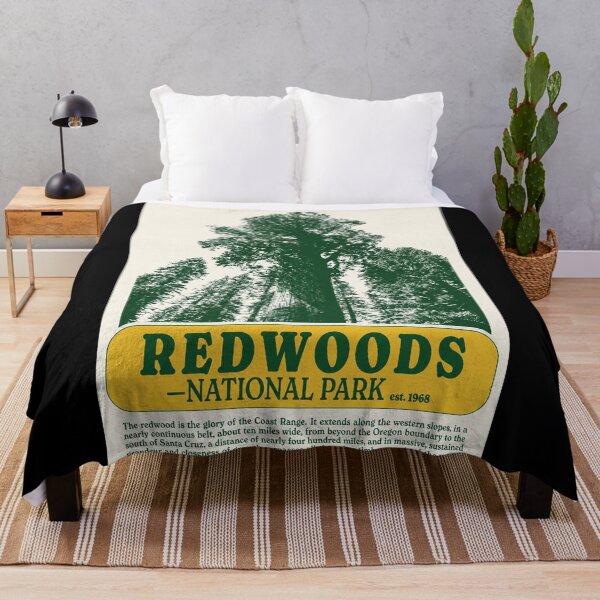 Item preview, Vintage Redwoods National Park Poster Retro Travel Print Nature Wall Art designed and sold by MorningJoco.