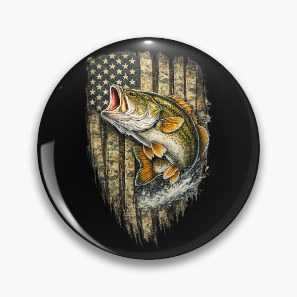 Item preview, Vintage Fishermen Camo American Flag Bass Fish Fishing designed and sold by OlakunleOloroz.
