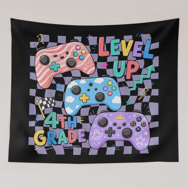 Item preview, Level Up Fourth Grade Gamer Back To School Adventure designed and sold by Daisy Grimes.