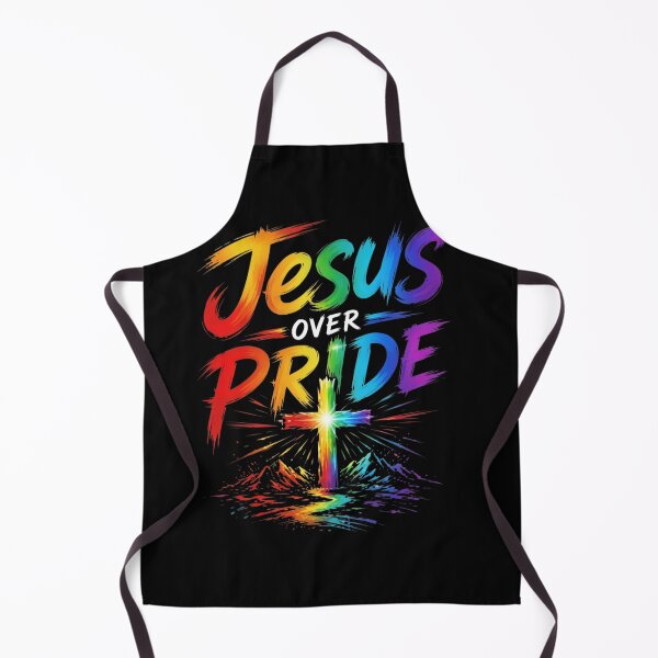 Item preview, Jesus Over Pride Rainbow Cross Faith and Humility Quote designed and sold by haitrieuic96.