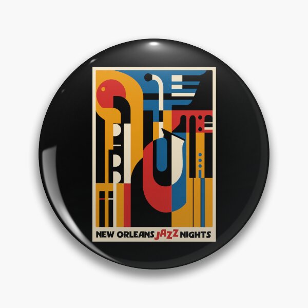 Item preview, New Orleans Jazz Poster Retro Music Wall Art Saxophone Print Bold Geometric designed and sold by MorningJoco.