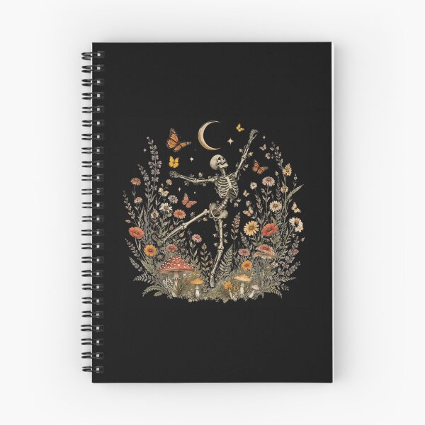 Item preview, Dancing Skeleton Among Wildflowers Beneath Moonlit Butterflies designed and sold by Daisy Grimes.