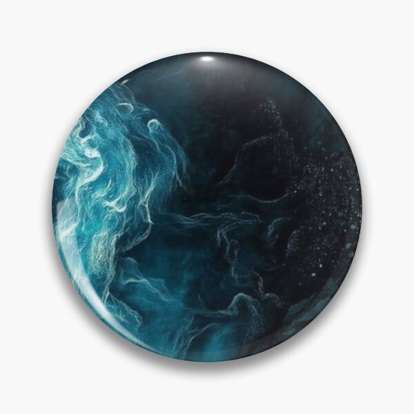 Item preview, Deep Ocean Neon Current - Abstract Teal Fluid Art designed and sold by LYAN-STORE.