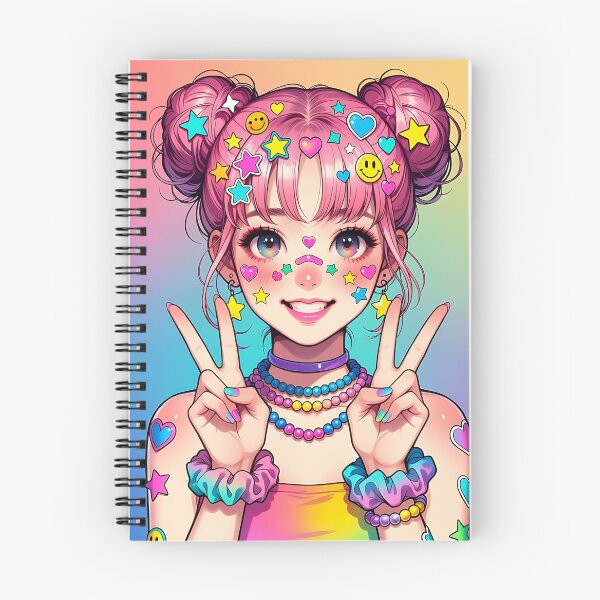 Artikelvorschau, Niedliches pinkes Anime-Mädchen mit Sternen, Herzen und Regenbogen-Ästhetik entworfen und verkauft von HappyOops.