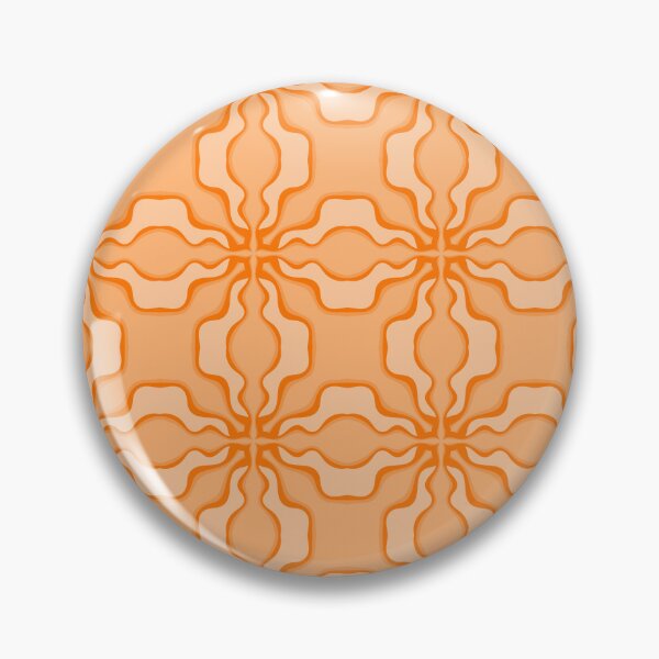 Item preview, Retro 70s Orange Groovy Wavy Geometric Seamless Pattern designed and sold by VOYID ART STUDIO.