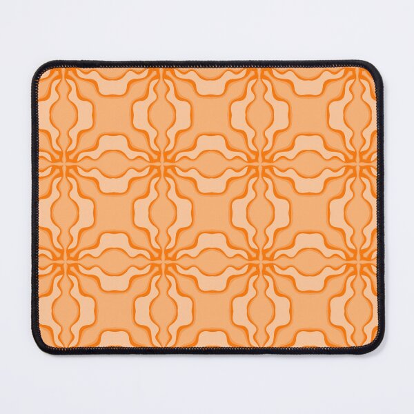 Item preview, Retro 70s Orange Groovy Wavy Geometric Seamless Pattern designed and sold by VOYID ART STUDIO.