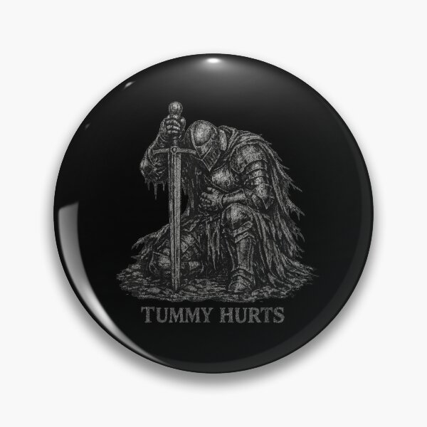 Item preview, Tummy Hurts Dark Knight Mood Medieval Fantasy Humor designed and sold by Daisy Grimes.
